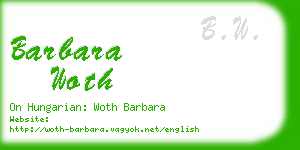 barbara woth business card